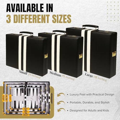 Premium Backgammon 11" Small Black