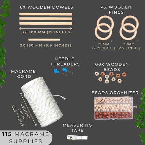DIY Macrame Kit for Beginners with 9 Macrame Projects Ebook