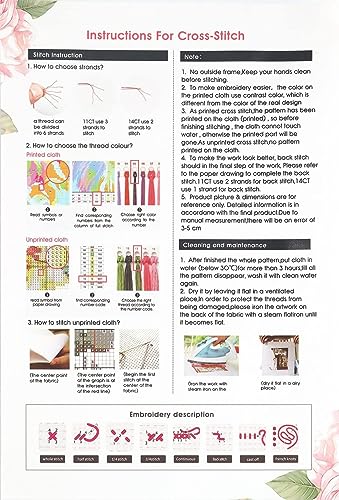 Sun and Moon Stamped Cross Stitch Kits for Beginners Adults