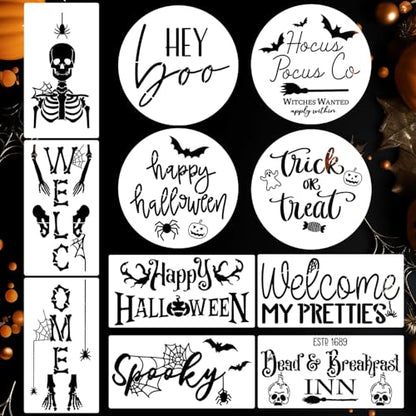 Halloween Stencils for Painting on Wood Halloween Stencils for Crafts (4 Count)