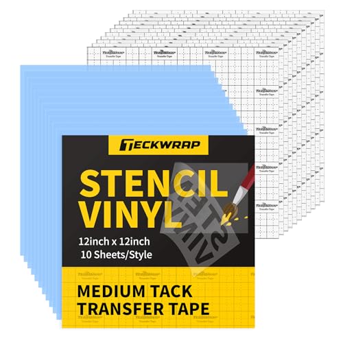 Blue Stencil Vinyl Adhesive Masking Film with Anti (10 Count)