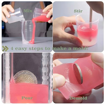Platinum Liquid Silicone Mold Making Kit 15A Clear 4.4 Lbs