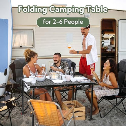 Portable Outdoor Adjustable Height Camping Table
