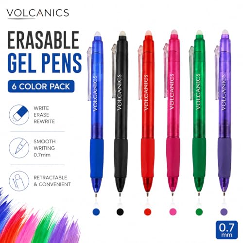 Retractable Erasable Gel Pens (24 Count)