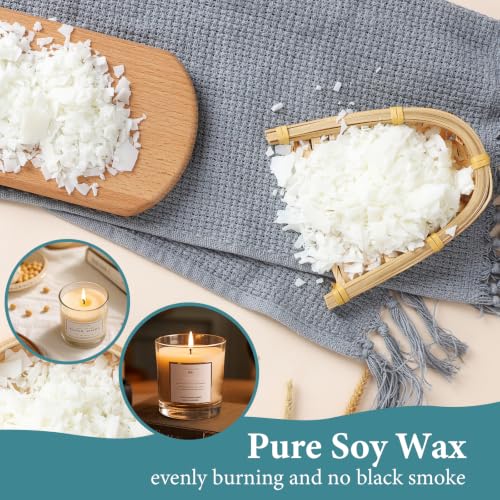 5lbs Soy Wax for Candle Making with 1.8L Wax Melter Pot