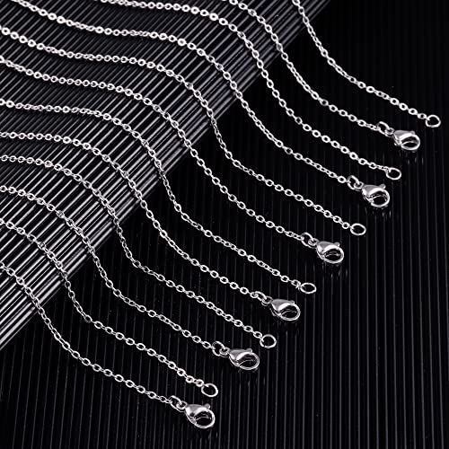 Wholesale 12 PCS Genuine Stainless Steel Cable Chain Necklace Chains