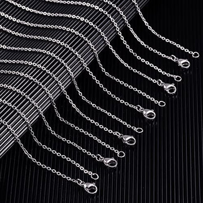 Wholesale 12 PCS Genuine Stainless Steel Cable Chain Necklace Chains
