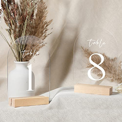 20 Pack 4" Birch Wood Stands for Wedding Acrylic Sign (20 Count)
