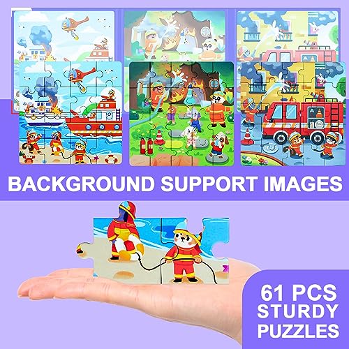 Fire Brigade Magnetic Puzzles for Toddlers (61 Count)