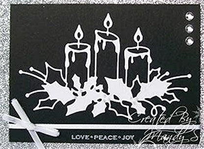 Metal Cutting Dies DIY Merry Christams Embossing Stencil Template Scrapbooking Card Making Mold Photo Album Arts Crafts Tools (3 Count)