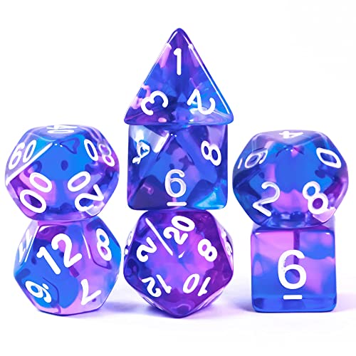 DND Dice Set D&D Polyhedral Dice with Dice Bag (7 Count)