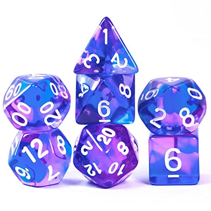 DND Dice Set D&D Polyhedral Dice with Dice Bag (7 Count)