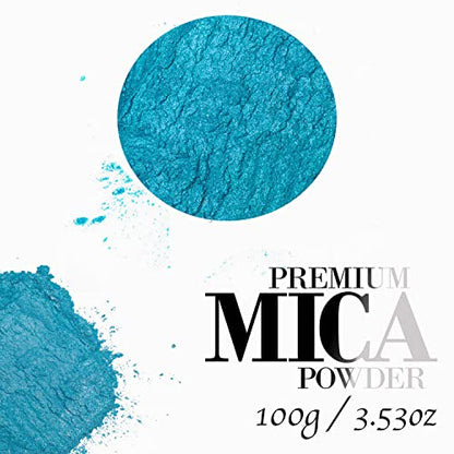 Turquoise Blue Mica Powder for Epoxy Resin 100g