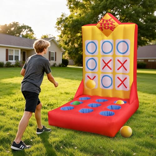 Inflatable Ball Toss Carnival Game with Built (10 Count)