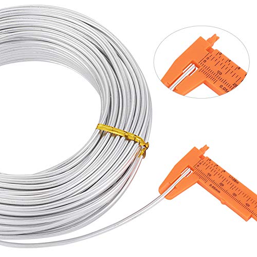 82 ft Aluminum Craft Wire 9 Gauge Silver Metal Bendable Sculpting Floral Wire for Jewelry Craft Doll Skeleton Bonsai (82 Foot)