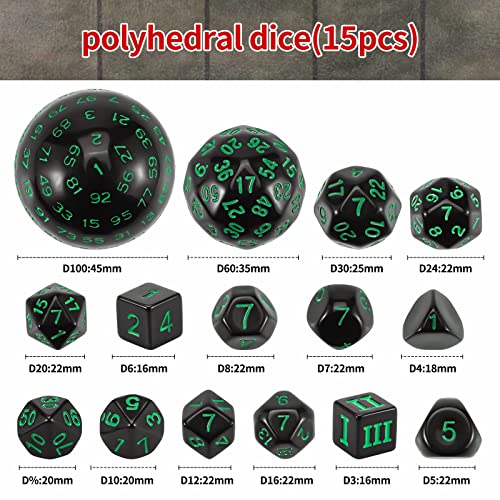 DND Polyhedral Dice Set (15 Count)