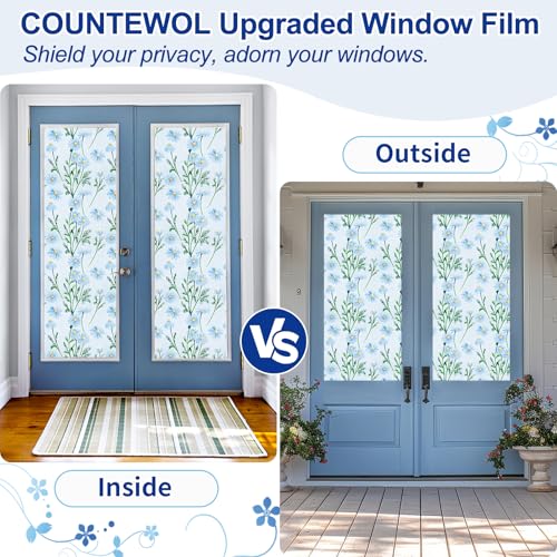 Privacy Window Films Stain Glass Cling No Glue Anti
