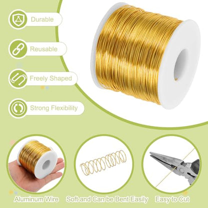 20 Gauge Anodized Aluminum Craft Wire Bendable Bonsai Training Wire 771 Feet 0.8mm for Sculpting Crafts Wreath Floral Beading Jewelry Making