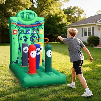 Inflatable Ring Toss Carnival Game with Built (12 Count)