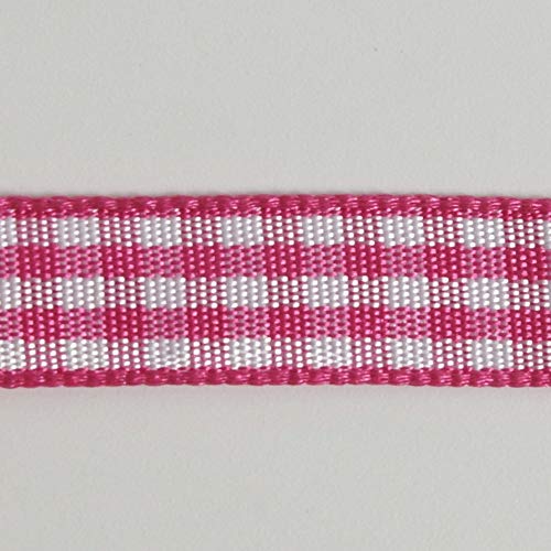 Pink and White Gingham Ribbon Hot Pink Gingham Ribbon 25 Yards Each Roll 100% Polyester (72 Foot)