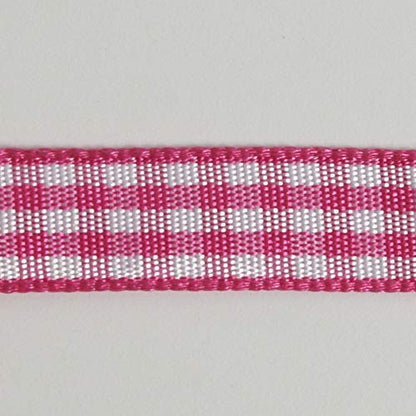Pink and White Gingham Ribbon Hot Pink Gingham Ribbon 25 Yards Each Roll 100% Polyester (72 Foot)