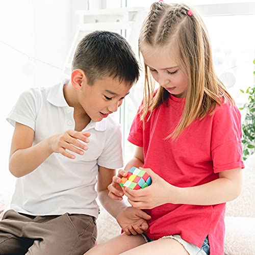3x3 Speed Cube Stickerless with Stand & Tutorial Toy Gift for Boys 6