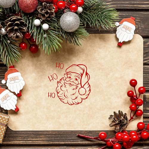 5 Sheet Christmas Clear Stamps Wreath Snowman Gnome Silicone Transparent Stamps Greeting Words Border Stamp Cards for DIY Craft Card Making Scrapbooking Embossing Album Decor (5 Count)