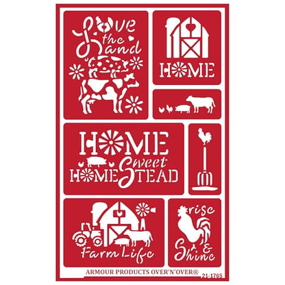 Over'N'Over Reusable Glass Etching Stencils