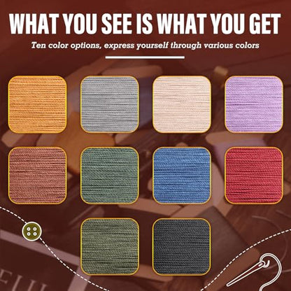 Waxed Thread 0.55mm Leather Waxed Thread Upholstery Repair Kit