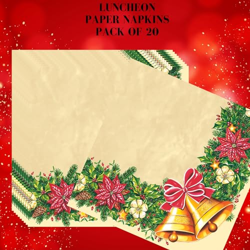 20 ct 13x13 Christmas Paper Decoupage Napkins (20 Count)