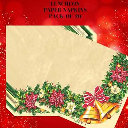 20 ct 13x13 Christmas Paper Decoupage Napkins (20 Count)
