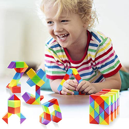 30 Pack Medium Snake Cube Fidget Toys Stocking Stuffers for Kids (30 Count)