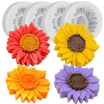 4Pack Sunflower Candle Molds