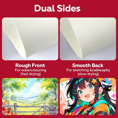 50 Sheets Watercolor Paper Bulk (50 Count)
