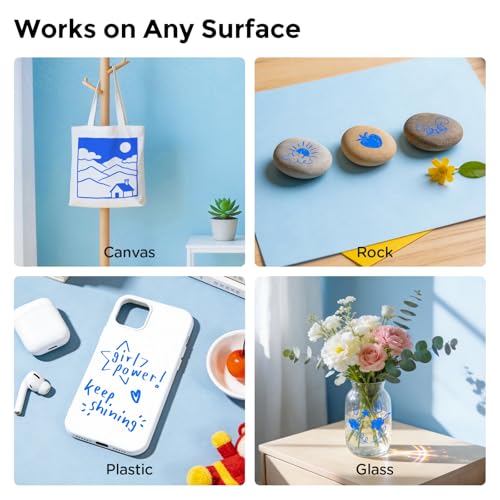 2 Blue Paint Markers for Glass (10 Count)