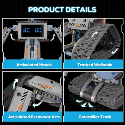 Robot Building Kit with Remote Control STEM Gift for Boys Age 6