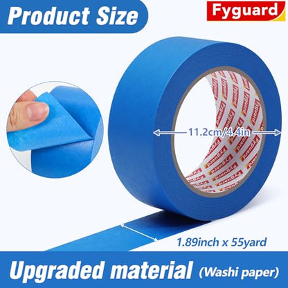 5 Rolls Painters Tape 2 Inch Wide Blue Painters Tape for Wall Painting (5 Count)