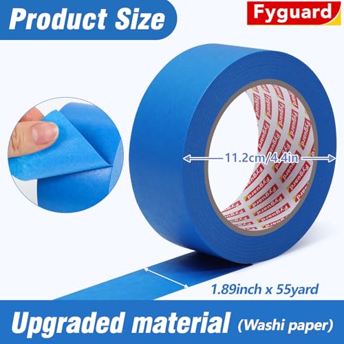 5 Rolls Painters Tape 2 Inch Wide Blue Painters Tape for Wall Painting (5 Count)