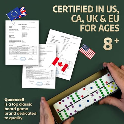 Dominos Set for Adults and Kids with Colored Dots