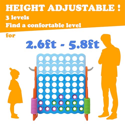 Height Adjustable Giant 4 in a Row Connect Game