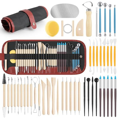 48PCS Pottery Tools for Sculpting