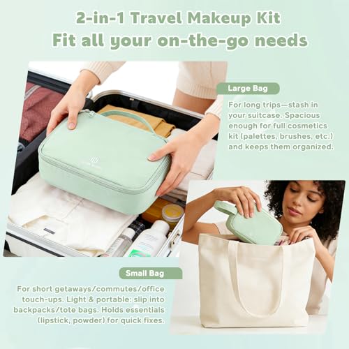 Makeup Bag for Teen Girls with Makeup Travel Organizer (16 Ounce)