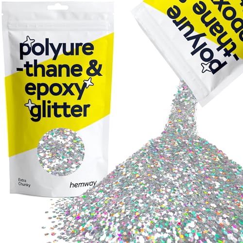 Resin Glitter Silver Holographic 100g Extra Chunky (3.5 Ounce)