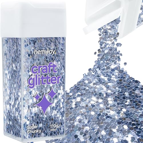 Craft Glitter Shaker Azure Blue 110g Super Chunky (3.9 Ounce)