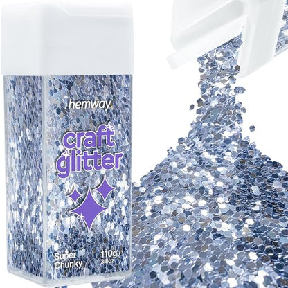 Craft Glitter Shaker Azure Blue 110g Super Chunky (3.9 Ounce)