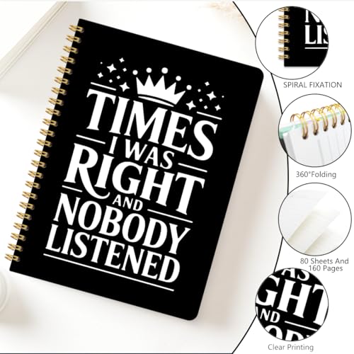 Funny Spiral Notebooks Gifts