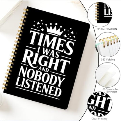 Funny Spiral Notebooks Gifts