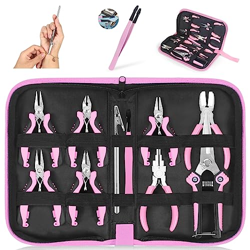 Jewelry Pliers Set Jeweler Making Tools for Adults (11 Count)