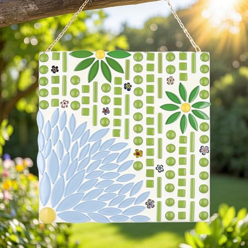 Green Leaf Mosaic Tiles for Crafts