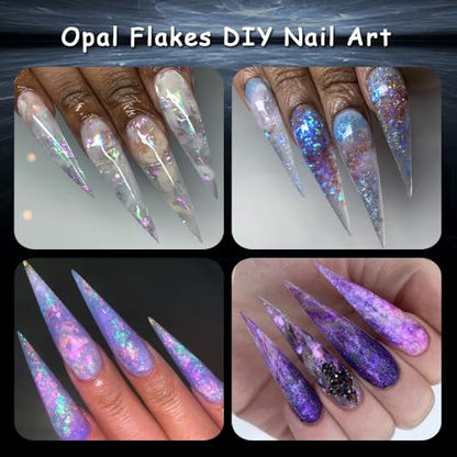 Holographic Opal Nail Art Glitter Flakes